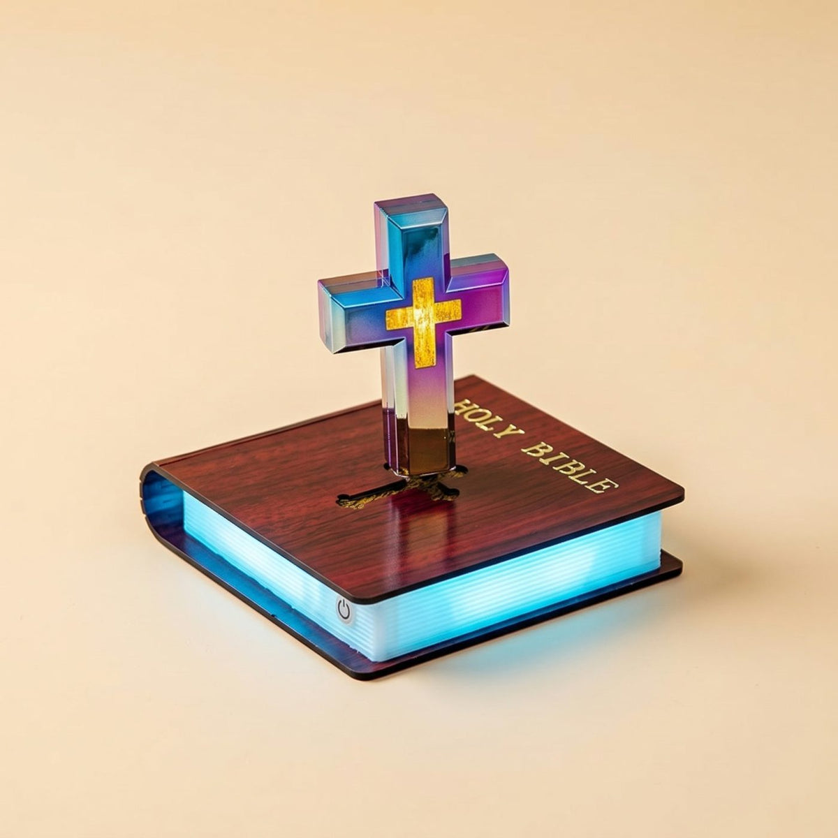 The Risen Cross on a plain warm background
